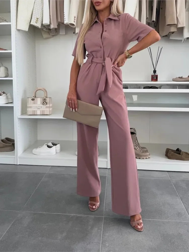Fashion Short-sleeved Jumpsuit