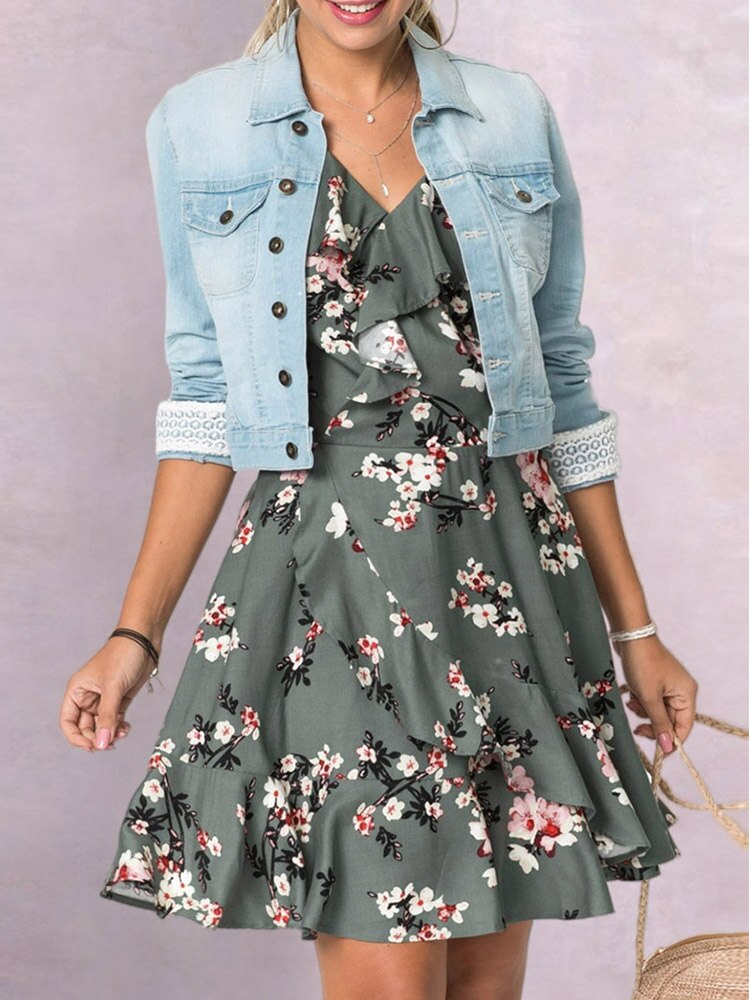 Floral Ruffled Dress