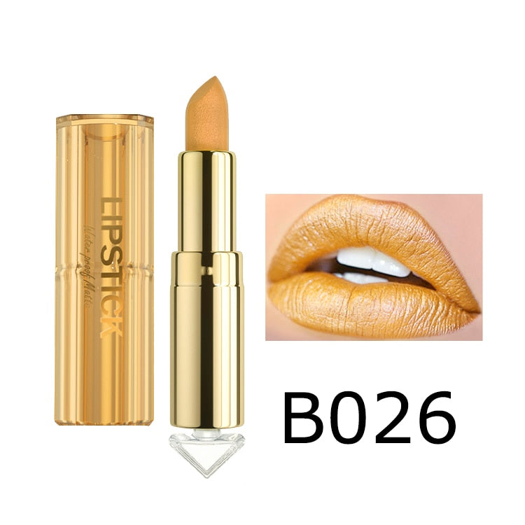 Metallic Matte Glitter Lipstick