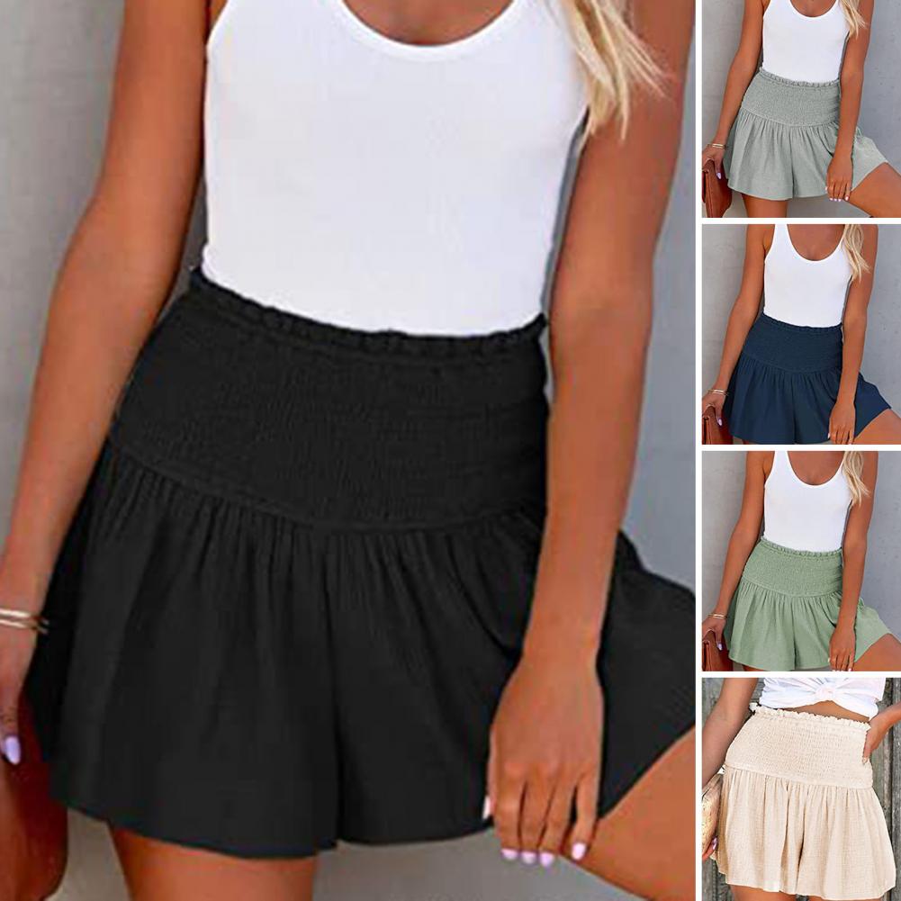Pleated Ruffle Shorts