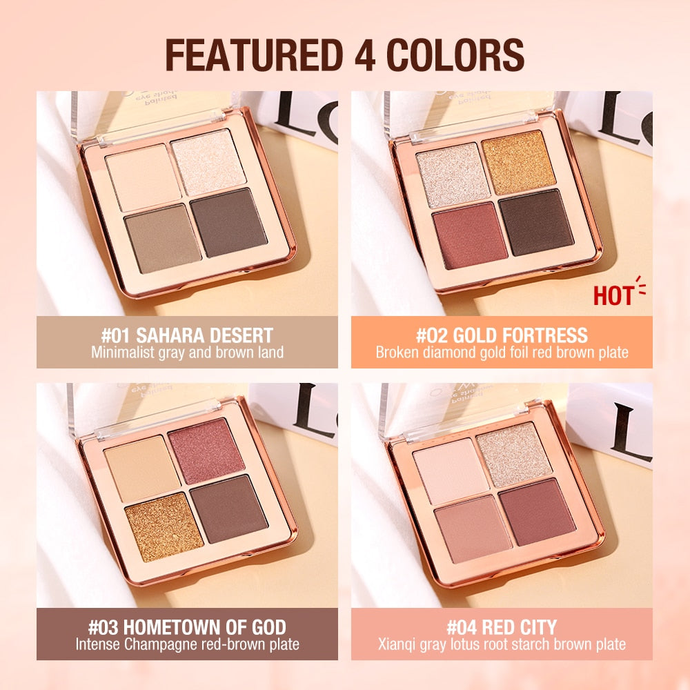 4 Shade Glitter Eyeshadow Palette
