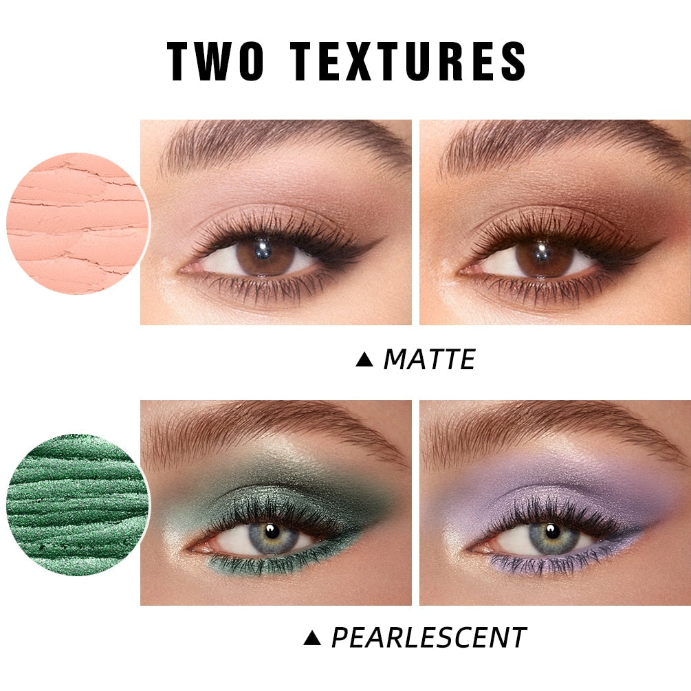 QIBEST Pearlescent Silkworm Eyeshadow Pencil Lasting Glitter Shiny Pigment Makeup Waterproof Nude Matte Eye Shadow Pen For Women