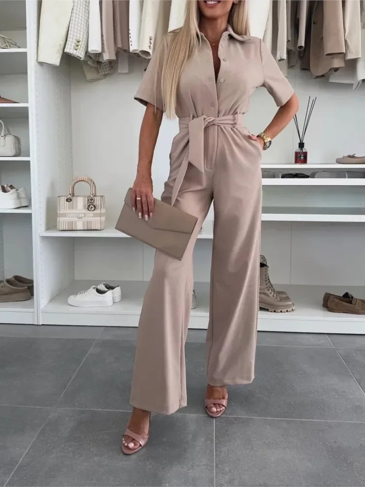 Fashion Short-sleeved Jumpsuit