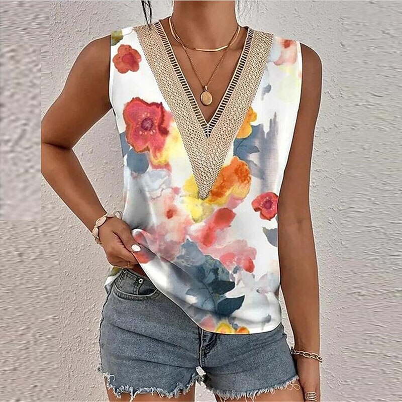 Contrast Stich Tank Top
