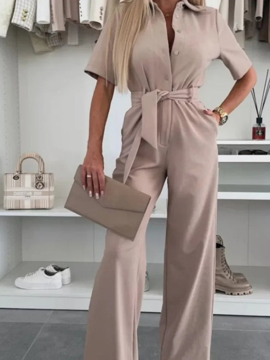 Fashion Short-sleeved Jumpsuit