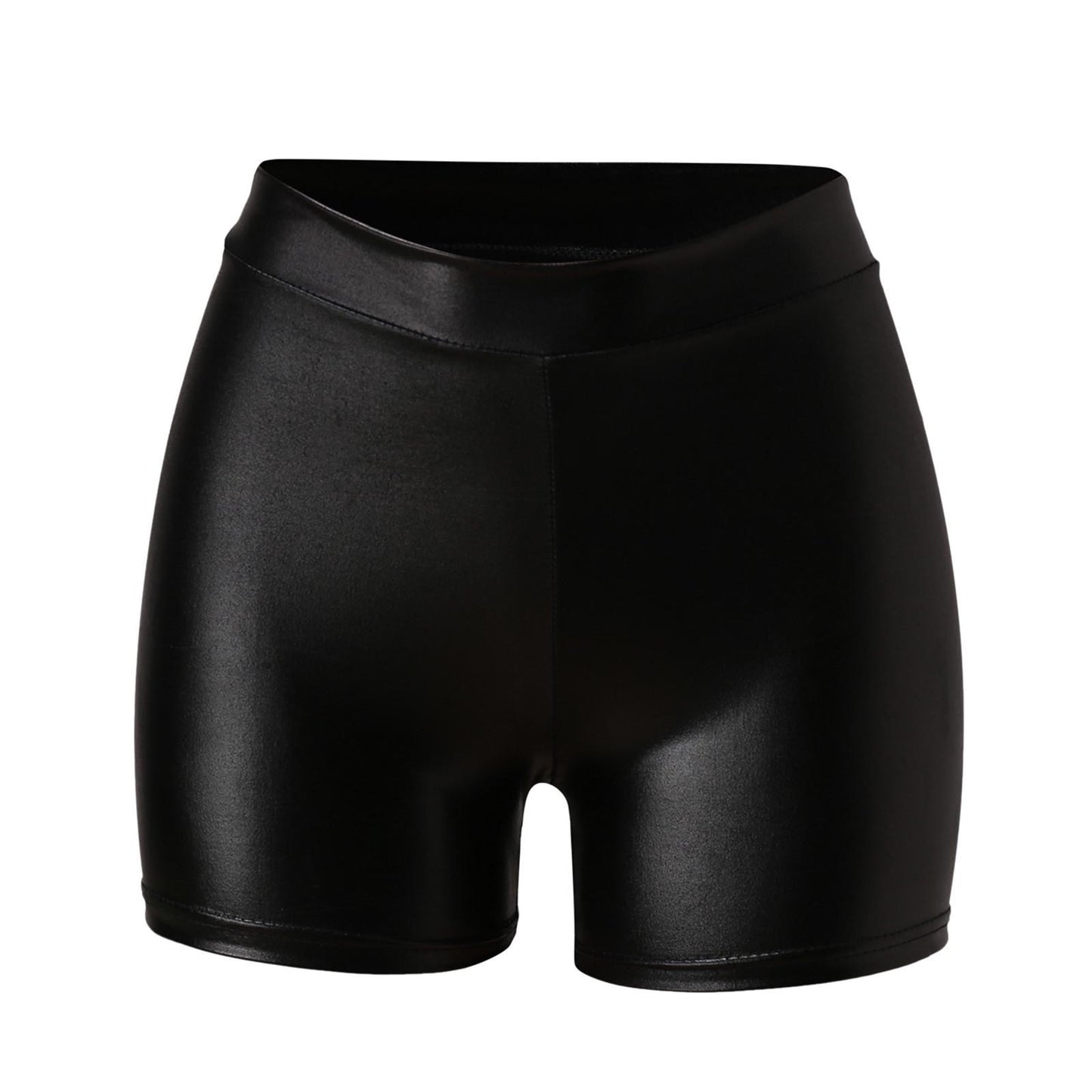 High Waist Leather Shorts