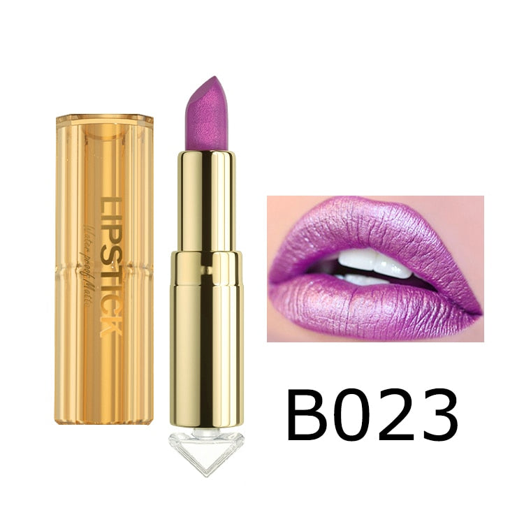Metallic Matte Glitter Lipstick