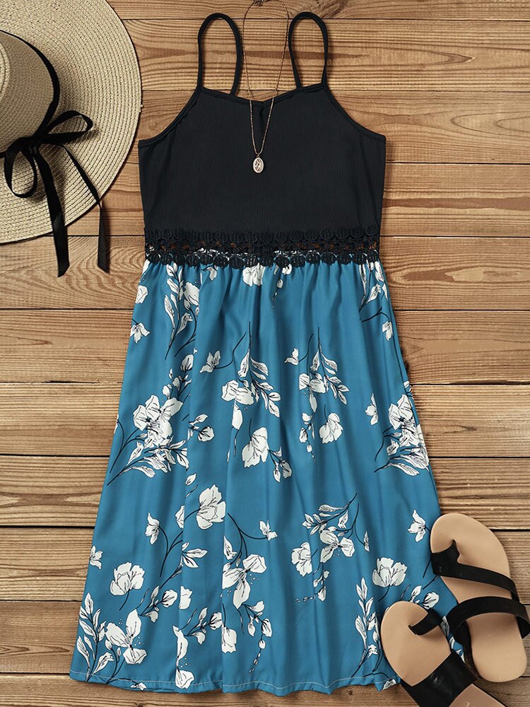 Floral Lace Ruffled Dress
