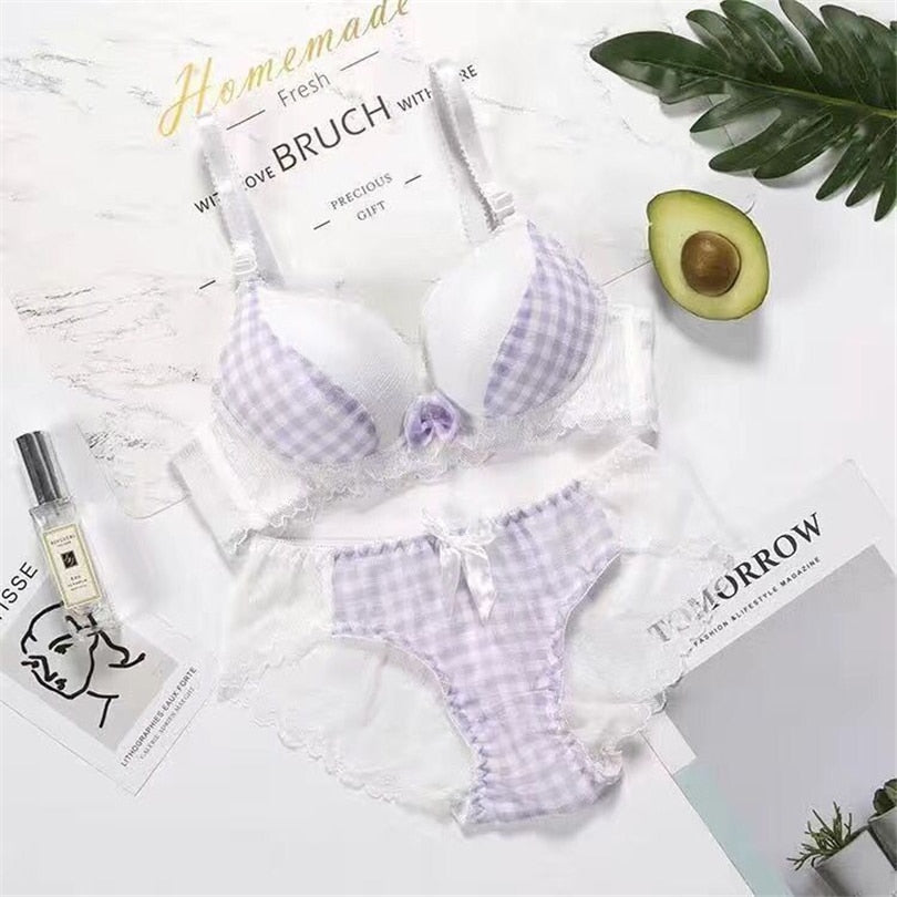 Vintage Push Up Bra Set