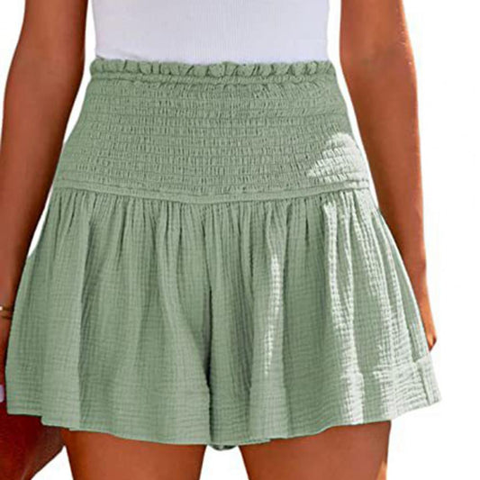 Pleated Ruffle Shorts