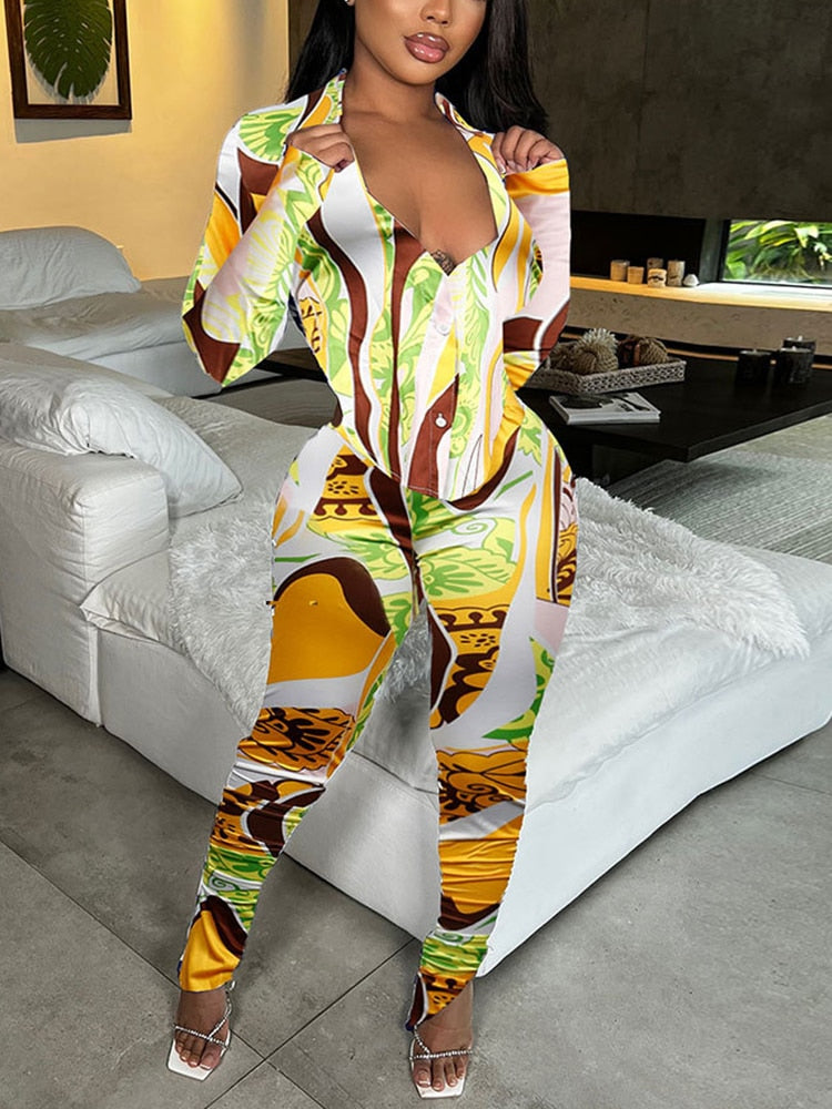 Long Sleeve Button Up Set