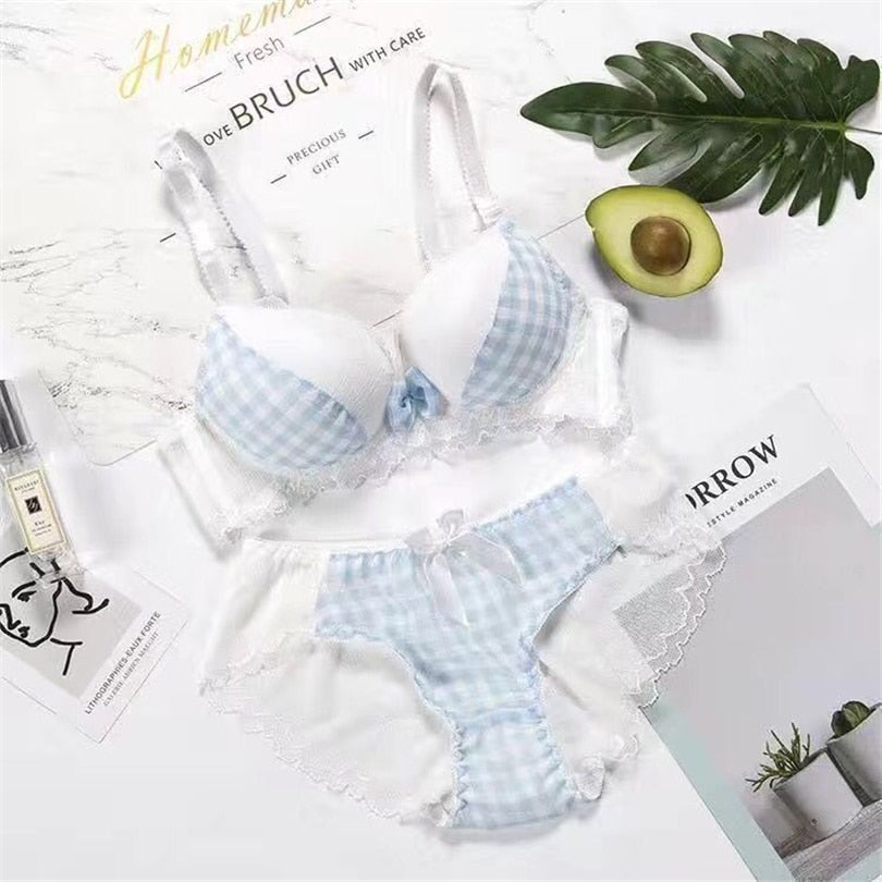 Vintage Push Up Bra Set