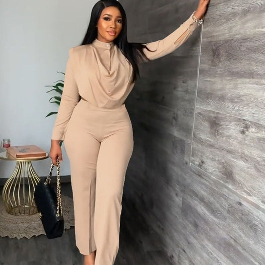 Ruched Crop Top Set