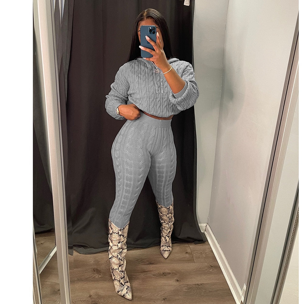 Knitted Two Piece Set