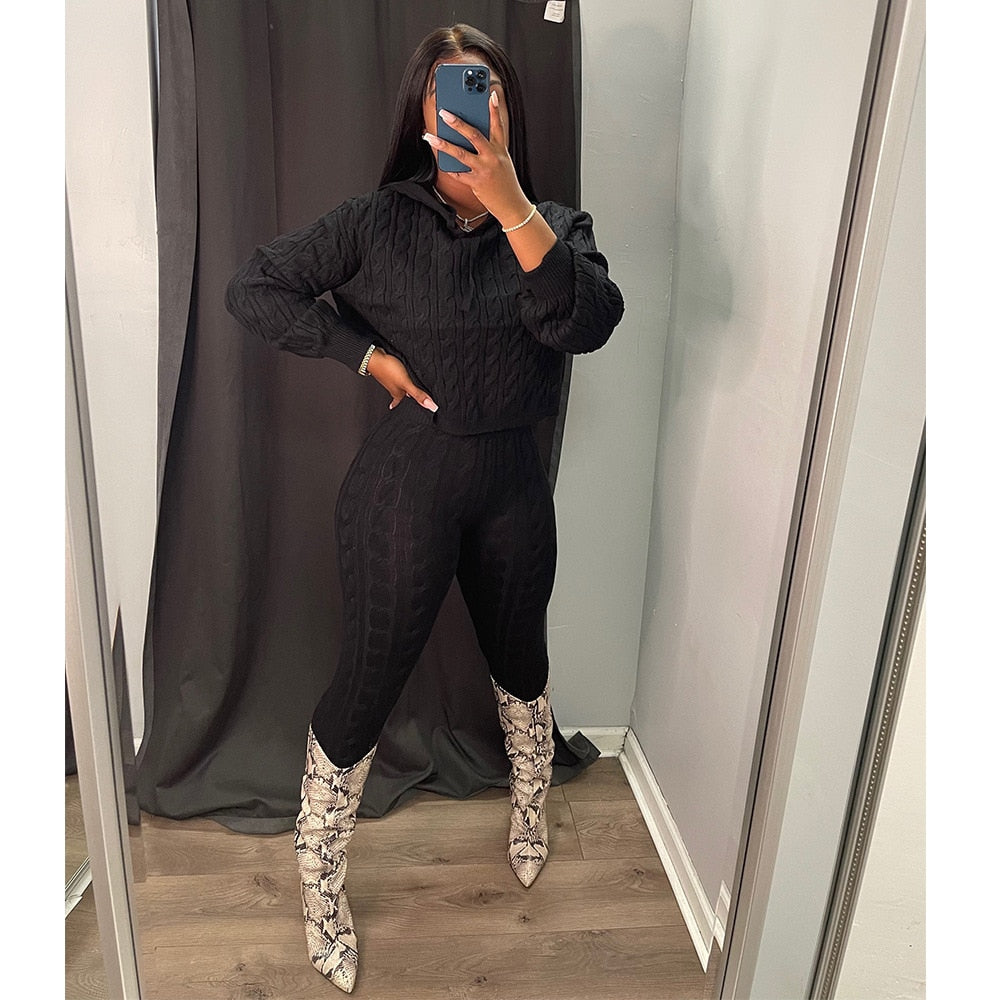 Knitted Two Piece Set