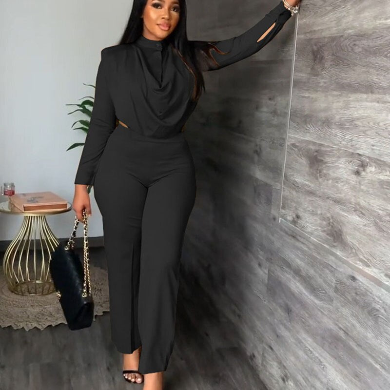 Ruched Crop Top Set