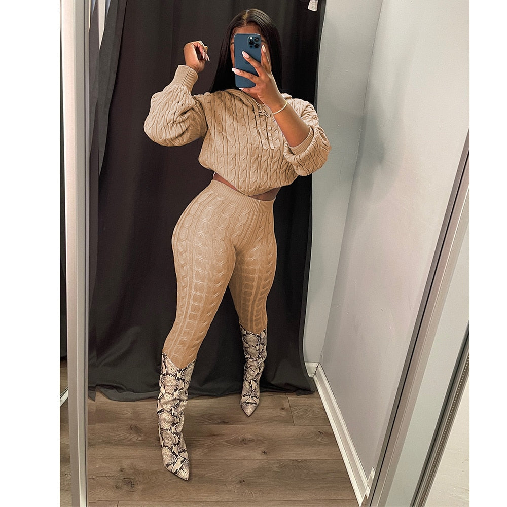 Knitted Two Piece Set