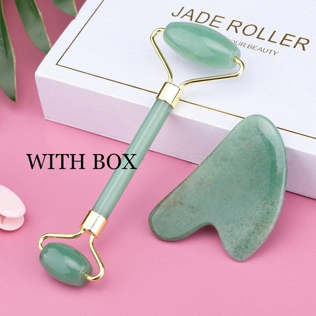 Jade and Rose Quartz Face Roller