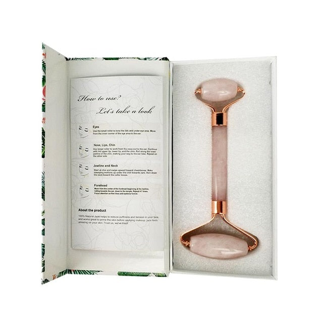 Jade and Rose Quartz Face Roller